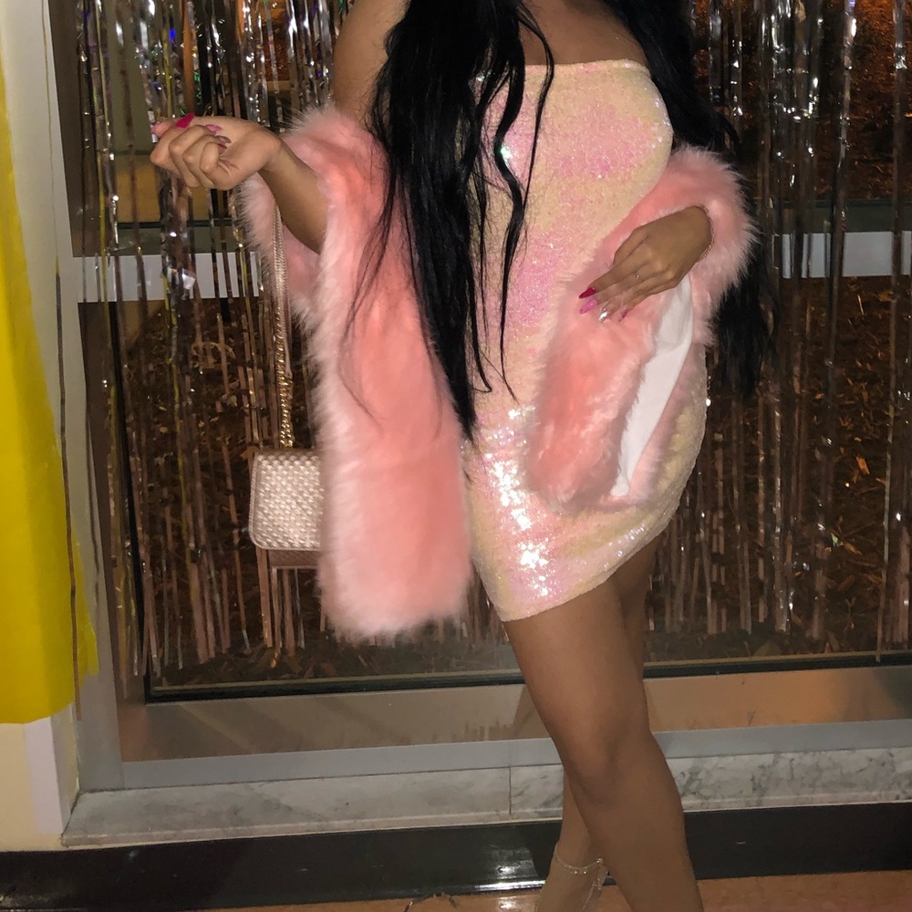 fashion nova pink sequin dress